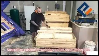 The Australian customer's wooden pallet production site