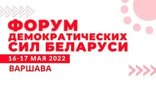 Форум демократических сил Беларуси. 17 мая 2022