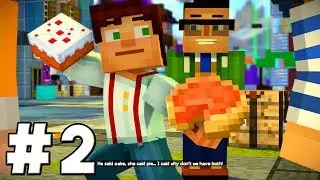 Minecraft Story Mode Season 2 Episode 1 Walkthrough Part 2 - Baking Pies & Cakes plus Slime Diving