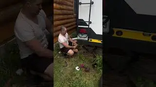 Подключили АВТО-ДОМ к канализации🫘 #домнаколесах#пвх#жизньвлесу#сантехника