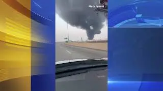 Video shows moments after tanker caught fire causing collapse of I-95 in Philadelphia