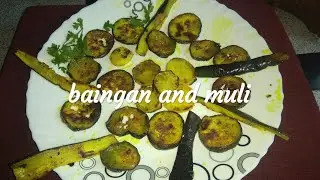 Baiṅgan and muli fry recipe