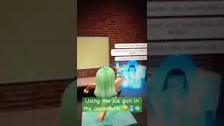 Using the ice gun in the classroom 🤣🥶🧊