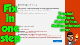 Fix Trusted Platform Module has Malfunctioned error when signing into Office 365 Applications