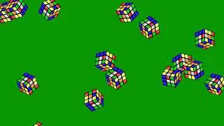 Free Green Screen Rubik's Cubes Falling #RubiksCube #greenscreen