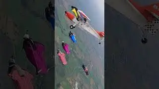 Airplane Wingsuit Formation Flying #skydive #wingsuit #aviation #extreme #adventure
