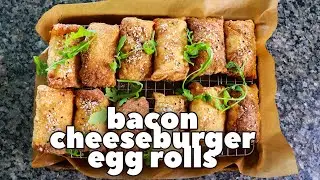 The BEST Bacon Cheeseburger Egg Rolls | CarnalDish