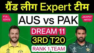 AUS vs PAK 3rd T20 Dream 11 Team Prediction | AUS vs PAK Dream 11 Team Today | Hobart Pitch Report