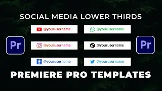 Free Social Media Lower Third Templates for Adobe Premiere Pro.