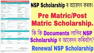 Renewal NSP Scholarship/ How to apply NSP Scholarship? Documents Require for Post Matric Scholarship