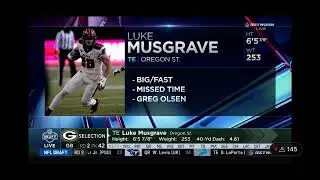 The Green Bay Packers Draft Luke Musgrave at #42