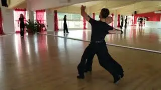 Oksana Zaver & Mirko Gozzoli. Lessons. New choreo in short line.  Tango. Lesson with Mirko. Sways.