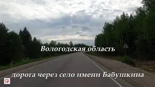 Дорога через село имени Бабушкина (Вологодская область)