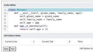 Example: Parsing a Python Class Definition