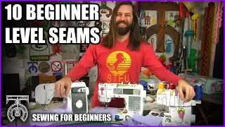 10 Beginner Level Sewing Seams! How to use a sewing machine tutorial - Brother ST150HDH