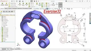 Solidworks Exercise tutorial for beginners | Exercise32