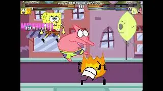 Mugen: SpongeBob & Firey VS. Patrick Star & Leafy