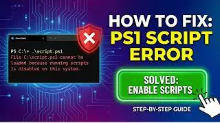 ✅How To Fix Error PS1 Can Not Be Loaded Because Running Scripts Is Disabled On This System? SOLVED