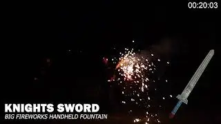 Knights Sword Handheld Fountain - Big Fireworks - Demonstration