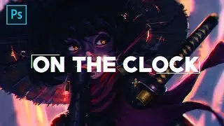 "On the clock" - Digital Painting Time-lapse