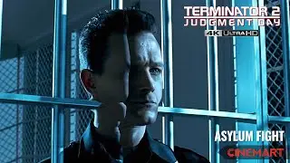 TERMINATOR 2 (1991) | Asylum Fight | Pescadero Hospital Fight 4K UHD