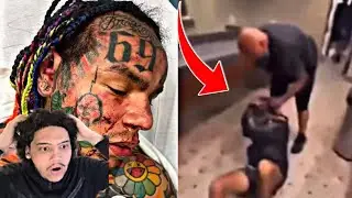 6IX9INE GETS BRUTALLY BEAT DOWN IN LAFITNESS