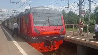 Электропоезд ЭД4М-0434 «РЭКС» с сообщением Электрогорск-Москва(Курский-Вокзал).