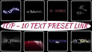 Top 10 Alight Motion Text Animation Preset | Text Preset