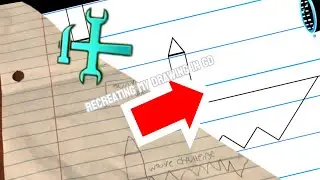 Recreating a drawing I made IRL in Geometry Dash