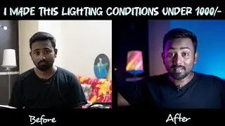 Affordable Lighting Setup Under 1000 Rupees + Color Grading Tips for your YouTube #DIYLighting