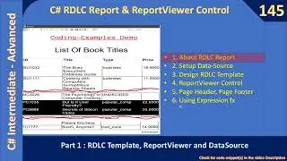 C# RDLC Reports | Part 1 - RDLC and ReportViewer Control Basics | C# Advanced 