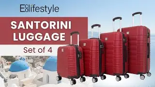 Eco Santorini 4-Piece Hardshell Lugagge Set- TSA Lock, 360 Wheels