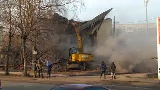 Разрушели дом на Красноармейском шоссе в г.Вязьма