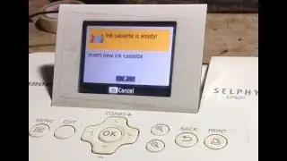 How to fix Selphy CP820 Error Ink cassete is empty!, The Ink is new