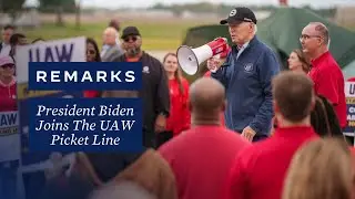 President Biden joins the UAW picket line in Wayne County, Michigan