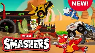 NEW! SMASHERS! Monster Train 🚂 | Monster Truck - Full Episode 8 | Cartoons for Kids | Zuru