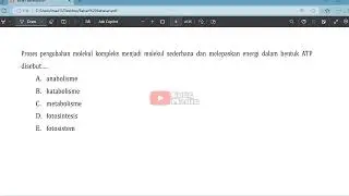 Proses pengubahan molekul kompleks menjadi sederhana dan melepaskan energi dalam bentuk ATP disebut