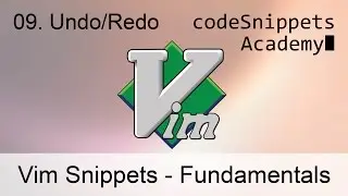 Vim Tutorial 09. Undo and redo: u, U, ctrl+r