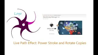 Inkscape Youtube Tutorial Logo. Inkscape LPE  (Life Path Effects ) Power Stroke and Rotate Copies