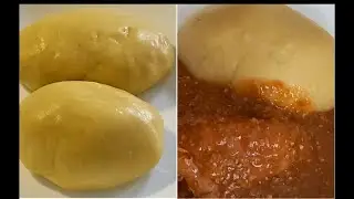 SAUCE GOMBO AVEC LE FUFU DE PLANTAIN - MANIOC
