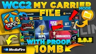 Wcc2 - My Career Mode🔥File😍For Wcc2(10MB)😘100%With Proof |Mediafire|PlayStore Official |Version2.9.3