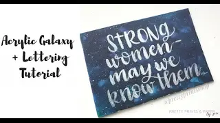 Acrylic Paint Galaxy Lettering Tutorial