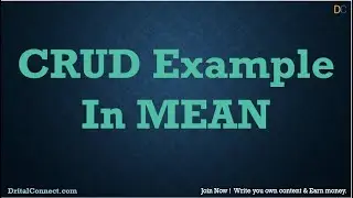 CRUD Example Using MEAN Stack | Angular Express.js MongoDB Node.js