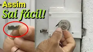 Tirar chave quebrada de fechadura assim é fácil!