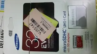 Samsung EVO PLUS 32 GB MEMORY CARD UNBOXING August 2015