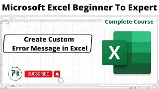 Custom Alerts to Data Validation in Excel | Create a custom error message in Excel 