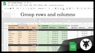 Google Sheets Beginners: Grouping Columns and Rows (36)