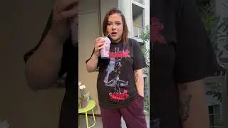 trying the grimace shake 