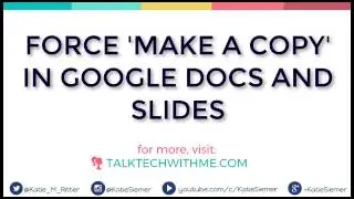 Force Make a Copy in Google Docs and Slides