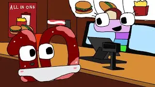 10 goes to fast food store to eat burgers | Wonderland number fanmade coloring story